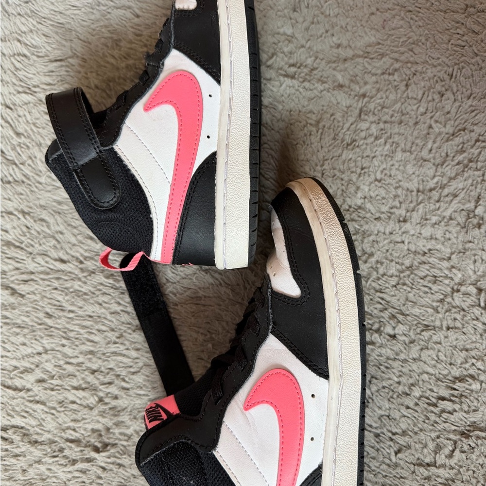 Nike Kids Black and Pink High-Top Sneakers